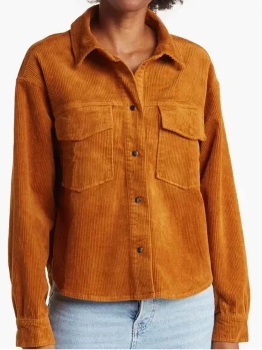 NWT Sanctuary Corduroy Utility Shacket in Rust - Women's Jacket,Medium
